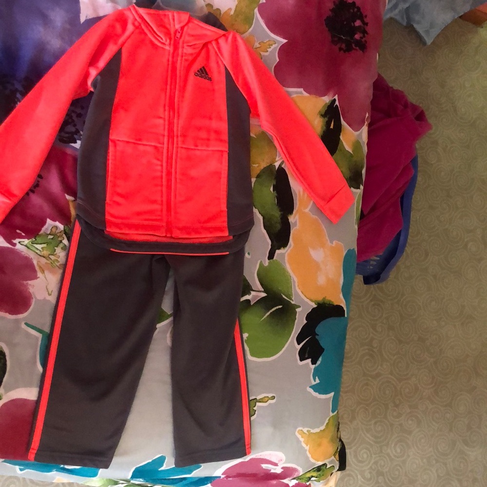 Toddler girl adidas tracksuit